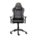 DELTACO GAMING Gamer szék GAM-052, Gaming chair in PU leather, neck pillow, back cushion, black/orange