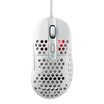 Deltaco Vezetékes Egér GAM-106-W, WM85 Ultra-light Gaming mouse, 65g weight, 400-6400 DPI, 1000 Hz, white
