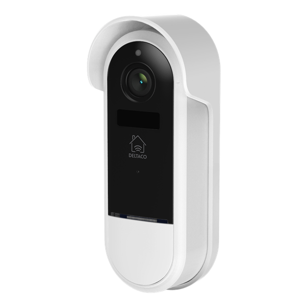 DELTACO SMART HOME SH-DB02 okos akkumulátoros kapucsengő kamerával, WIFI, IP44, kültéri, infra éjjellátó