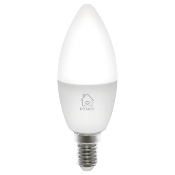DELTACO SMART HOME SH-LE14W LED izzó, E14, 5W, WIFI