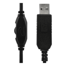 DELTACO USB stereo headset, 40mm drivers, 32 ohm, 20Hz-20kHz, 96dB ± 3dB, Black