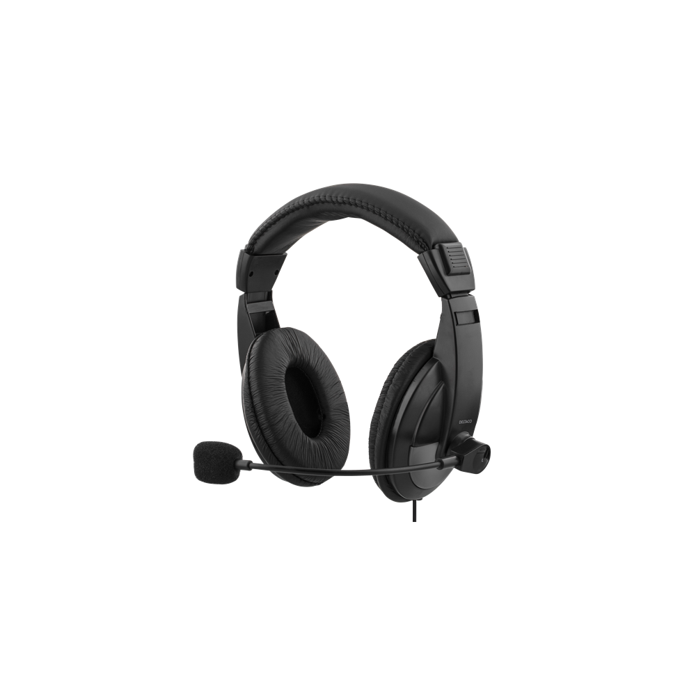 DELTACO USB stereo headset, 40mm drivers, 32 ohm, 20Hz20kHz, 96dB ±