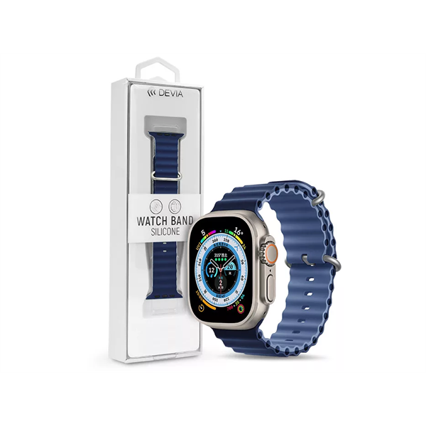 DEVIA APPLE WATCH SZILIKON SPORT SZÍJ - DELUXE SERIES SPORT6 SILICONE TWO-TONE WATCH BAND - 38/40/41 MM - BLUE