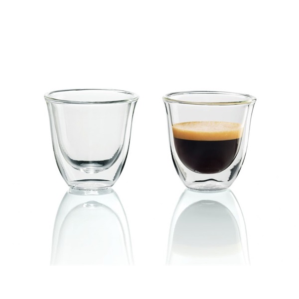 DELONGHI DLSC310 eszpresszó pohárszett, 2 db, duplafalu, hőálló, 300°C