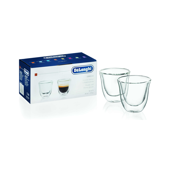 DELONGHI DLSC310 eszpresszó pohárszett, 2 db, duplafalu, hőálló, 300°C