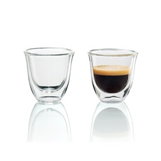DELONGHI DLSC310 eszpresszó pohárszett, 2 db, duplafalu, hőálló, 300°C