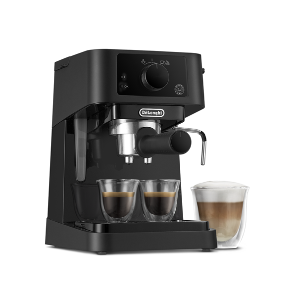 DeLonghi EC235.BK presszókávéfőző 15 bar, 1L víztartály, 1 és 2 személyes kivitel, őrölt kávé és E.S.E. pod