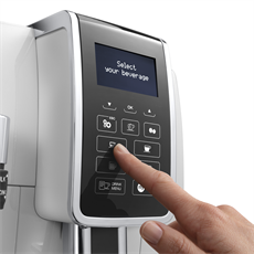 DeLonghi ECAM 350.35.W automata kávéfőző 15 bar / 300 gramm kapacitás, szimpla, dupla, lungo, long eszpresszó, my menü