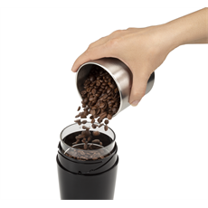 DeLonghi KG-200 kávédaráló, tető lenyomásával kapcsol be, multifunkciós örlő, 90 gramm, max. 12 csészéhez