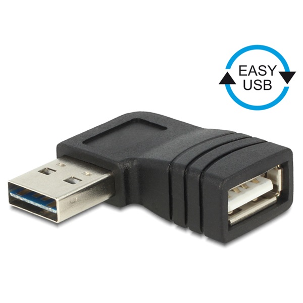 Delock EASY-USB 2.0-A apa > USB 2.0-A anya bal/jobb forgatott adapter