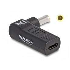 Delock Laptop töltőkábel adapter USB Type-C anya - Samsung 5,5 x 3,0 mm apa 90° fokban hajlított