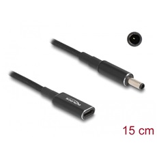Delock Laptop töltőkábel adapterkábel USB Type-C anya - Dell 4,5 x 3,0 mm apa ott 15 cm