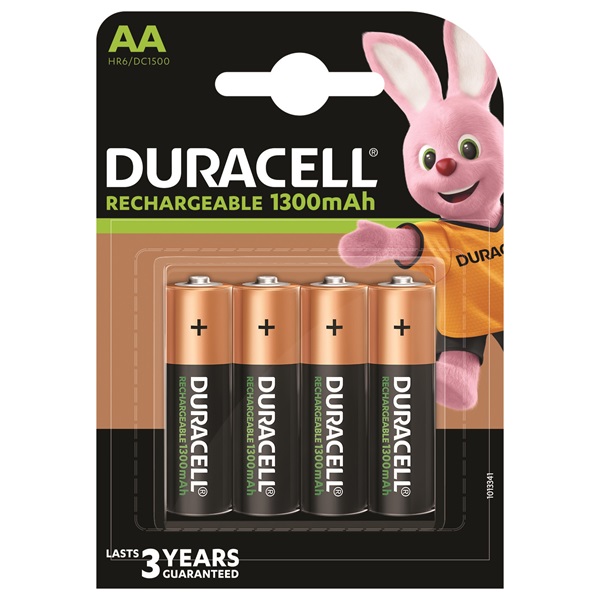 Duracell 4db AA 1300 ujratoltheto elem