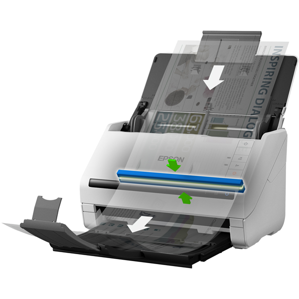 EPSON Docuscanner - WorkForce DS-530II (A4, 600 DPI, 35 lap/perc, USB, ADF, duplex)