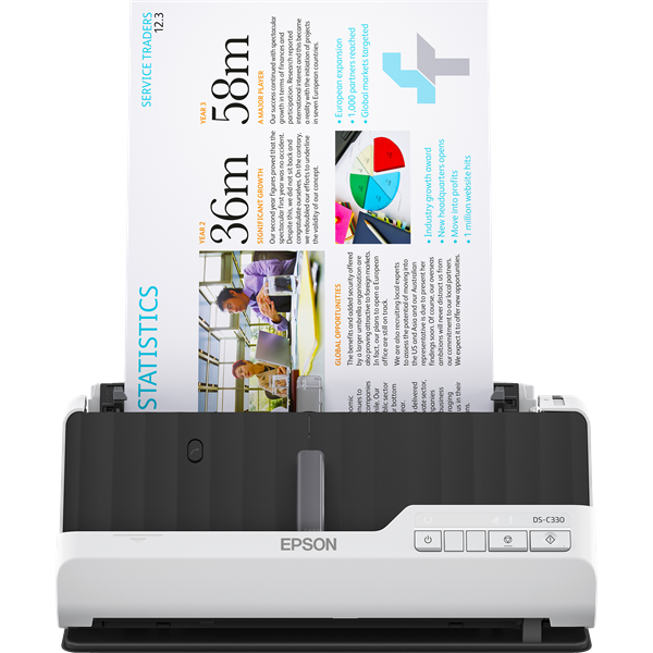 EPSON Docuscanner - WorkForce DS-C330 (A4, 600 DPI, 30 lap/perc, USB/duplex)