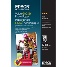 EPSON Fotópapír Value Glossy Photo Paper - 10x15cm - 50 Lap