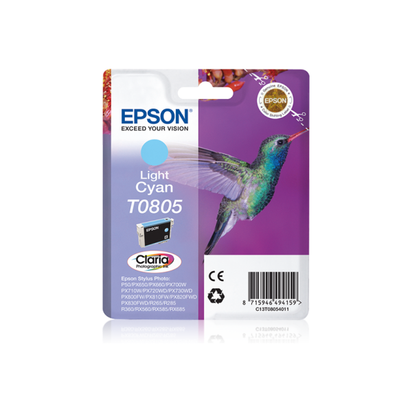 EPSON Tintapatron Singlepack Light Cyan T0805 Claria Photographic Ink