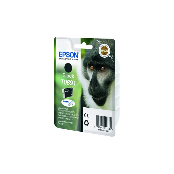 EPSON Tintapatron Singlepack Black T0891 DURABrite Ultra Ink