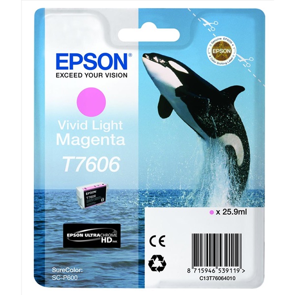 EPSON Tintapatron T7606 világos vivid magenta