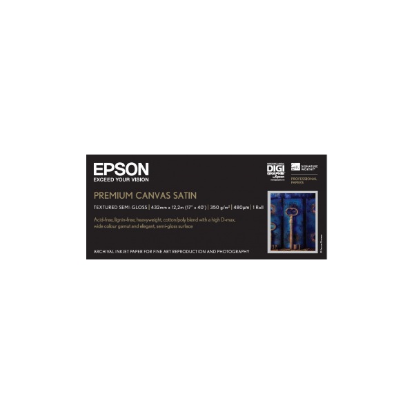 EPSON Premium Canvas Satin, 17" x 12.2m, 350g/m2