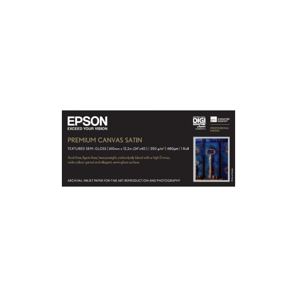 EPSON Premium Canvas Satin, 24" x 12,2 m, 350g/m2