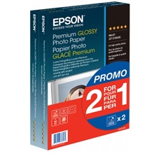 EPSON Premium Glossy Photo Paper - (2 for 1), 100 x 150 mm, 255g/m2, 80 Sheets