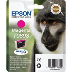 EPSON Tintapatron Singlepack Magenta T0893 DURABrite Ultra Ink