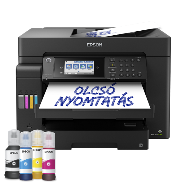 EPSON Tintasugaras nyomtató - EcoTank L15150 (A3+, MFP, színes, 4800x2400 DPI, 32 lap/perc, USB/LAN/Wifi)