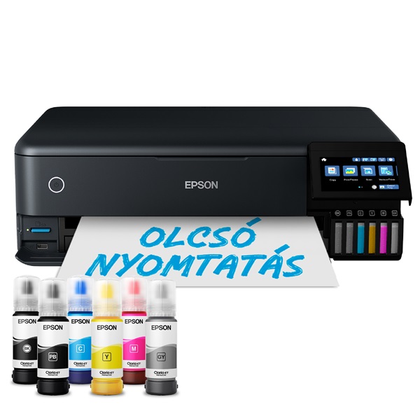 EPSON Tintasugaras nyomtató - EcoTank L8180 (A3, MFP, 5760x1440 DPI, 16 lap/perc,duplex, USB/LAN/Wifi/Wifi Direct)