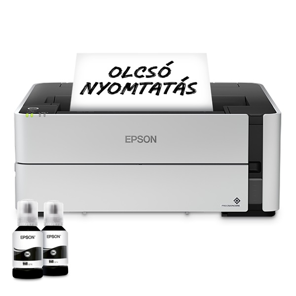 EPSON Tintasugaras nyomtató - EcoTank M1170 (A4, 1200x2400 DPI, 39 lap/perc, USB/LAN/Wifi)