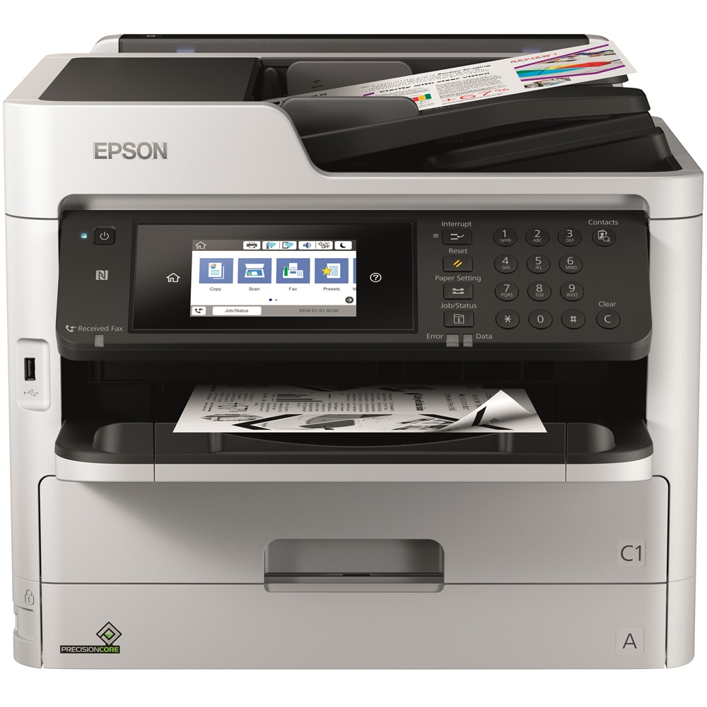 EPS BUS_IM Tintasugaras nyomtató - WorkForce WF-M5799DWF (A4, MFP, 1200x1200 DPI, 34 lap/perc, duplex, ADF, USB/LAN/Wifi)