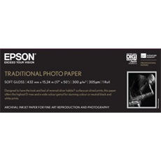 EPSON Traditional Photo Paper, 17"x 15m