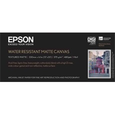 EPSON WaterResistant Matte Canvas Roll, 13" x 6,1 m, 375g/m2