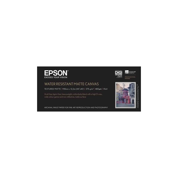 EPSON WaterResistant Matte Canvas Roll, 44" x 12,2 m, 375g/m2