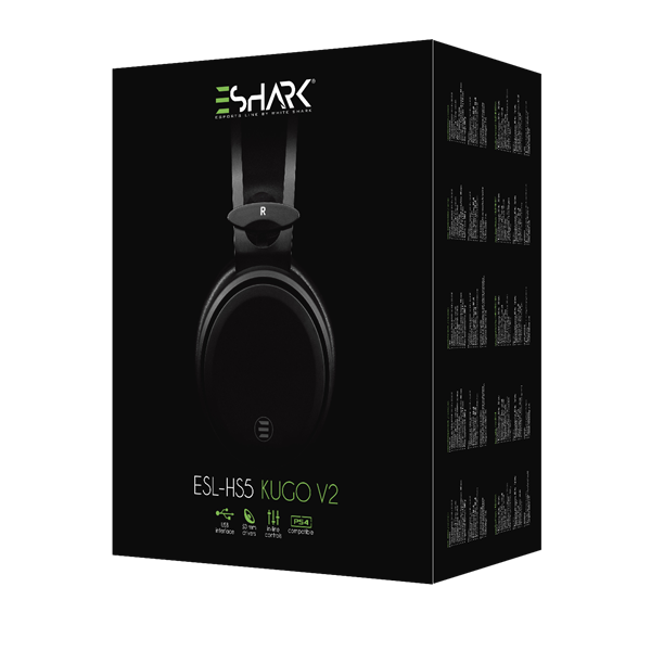 ESHARK KUGO-V2 gamer/esport fejhallgató, USB