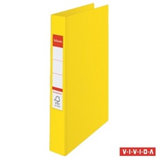 ESSELTE Gyűrűs könyv, 4 gyűrű, 42 mm, A4, PP, "Standard", Vivida sárga