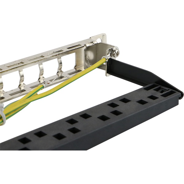 EXCEL Patch Panel Moduláris 24 portos 0.5U, ezüst