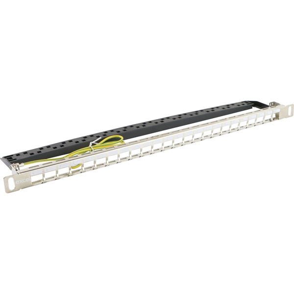 EXCEL Patch Panel Moduláris 24 portos 0.5U, ezüst