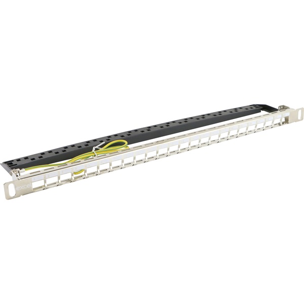 EXCEL Patch Panel Moduláris 24 portos 0.5U, ezüst