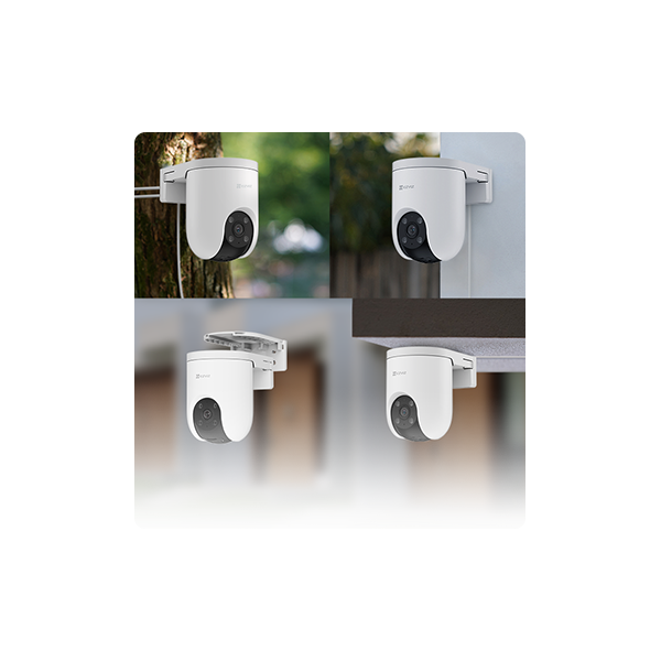 EZVIZ H8c 4K 8MP, kültéri kamera, 360° panorám és színes éjszakai látás, alakérzékelés, zoom követés, kétirányú beszéd