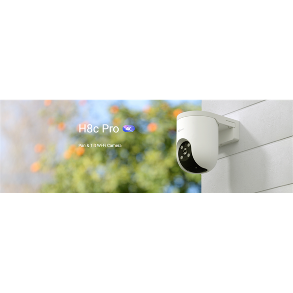EZVIZ H8c 4K 8MP, kültéri kamera, 360° panorám és színes éjszakai látás, alakérzékelés, zoom követés, kétirányú beszéd