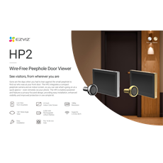 EZVIZ HP2 vezeték nélüli kukucskáló beltéri képernyővel, élő képpel, 4,3 színes képernyő, 1080p, 146° látószög, 2200 mAh