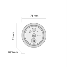EZVIZ HP4 kültéri vezeték nélküli ajtócsengő,  4,3" színes képátmérő, kétirányú video hívás, csengő, 4600 mAh, 512G