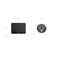 EZVIZ HP4 kültéri vezeték nélküli ajtócsengő,  4,3" színes képátmérő, kétirányú video hívás, csengő, 4600 mAh, 512G