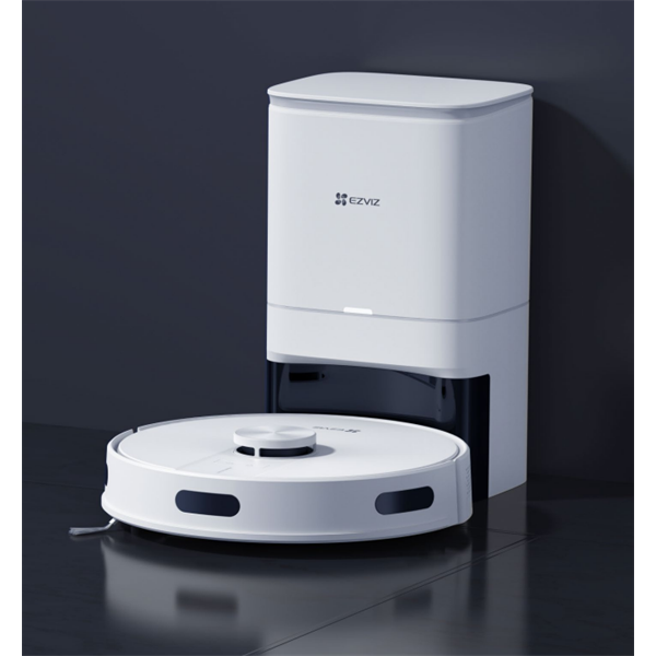 EZVIZ RE4 Plus Smart robotporszívó dokkolóval felmosó funkcióval, 45W 4000Pa, üzemidő 240 perc háziállat szőreltávolítás