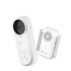 EZVIZ DB2, 5 MP, videós ajtócsengő készlet 176° kamerával, WiFi, 5200mAh akku, IR, több csengőhang, microSD (256GB)