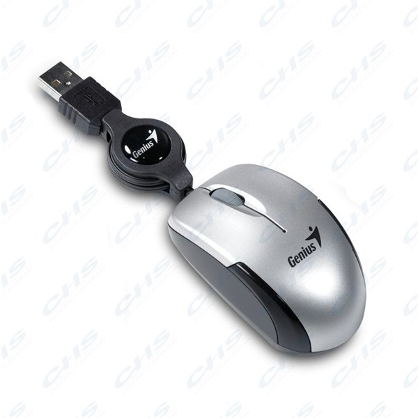 GENIUS Vezetékes egér optikai Micro Traveler USB Ezüst 1200dpi