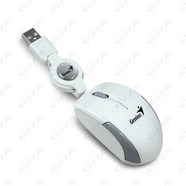 GENIUS Vezetékes egér optikai Micro Traveler USB Fehér 1200dpi