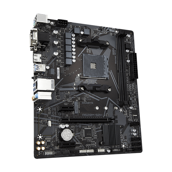 GIGABYTE Alaplap AM4 A520M S2H AMD A520, mATX