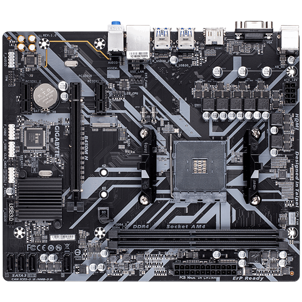 GIGABYTE Alaplap AM4 B450M H AMD B450, mATX